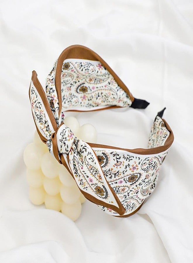 Lvyeer 2 Pack Bow Headbands for Women, Knotted Floral Rabbit Ear Cute Hairband Hair Accessories for Girls - Image 2